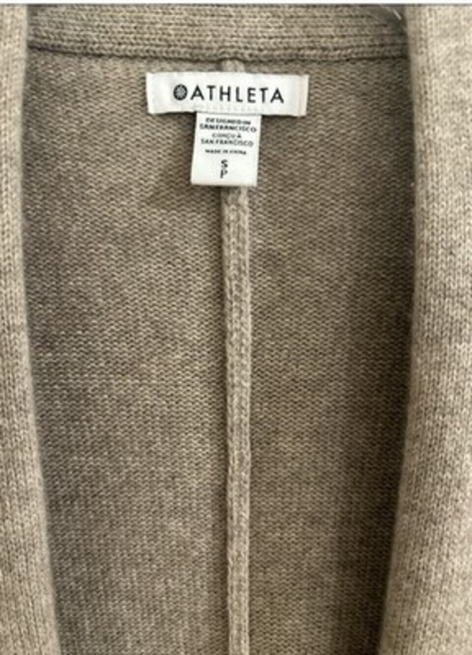 Athleta Spirit Wool Cashmere Wrap Oversized Silt Taupe Heather Size SP - Picture 2 of 8